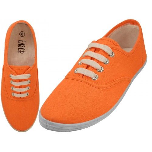 Casual Canvas Shoes ( *neon Orange 