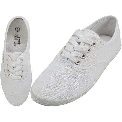 white lace canvas shoes