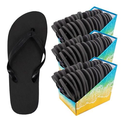 bulk flip flops black